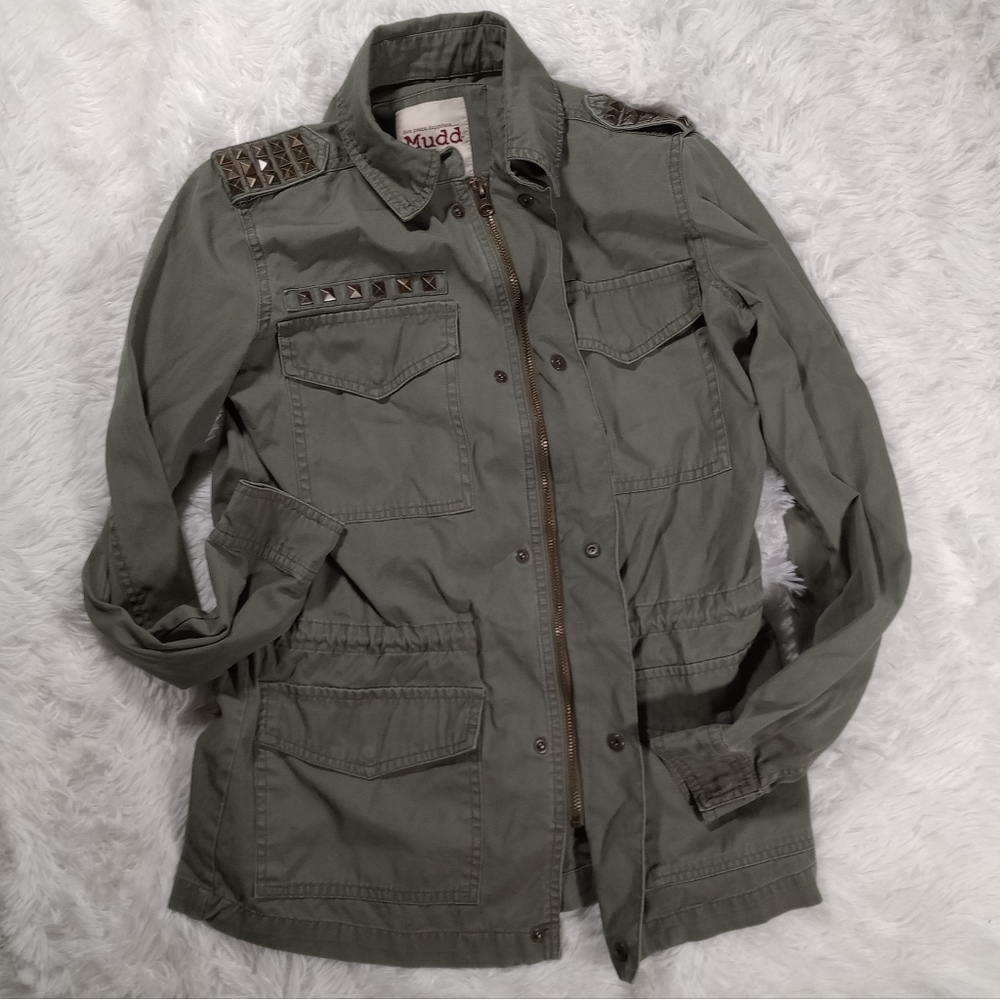 Mudd Utility Jacket With Pyramid Stud Embellishme… - image 2